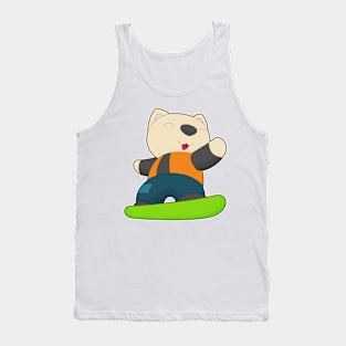 Cat Snowboard Winter sports Tank Top